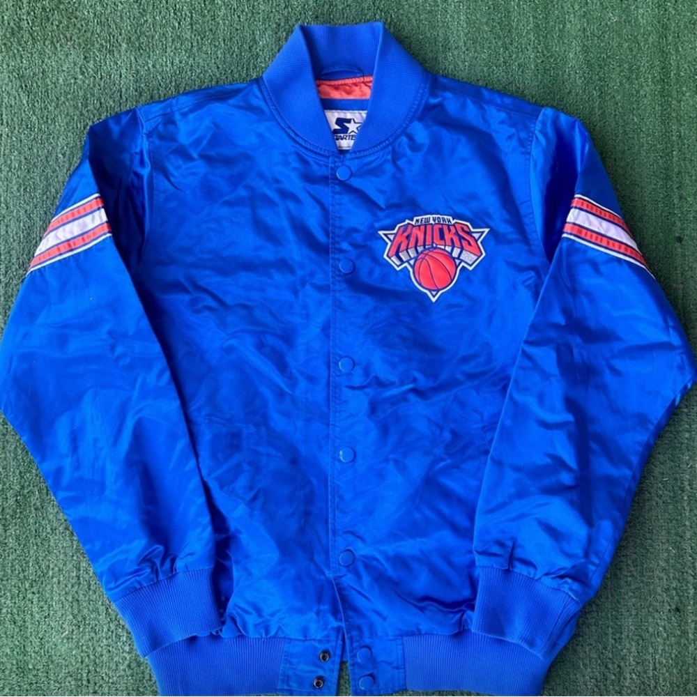 Vintage New York Knicks Starter Bomber Varsity Jacket